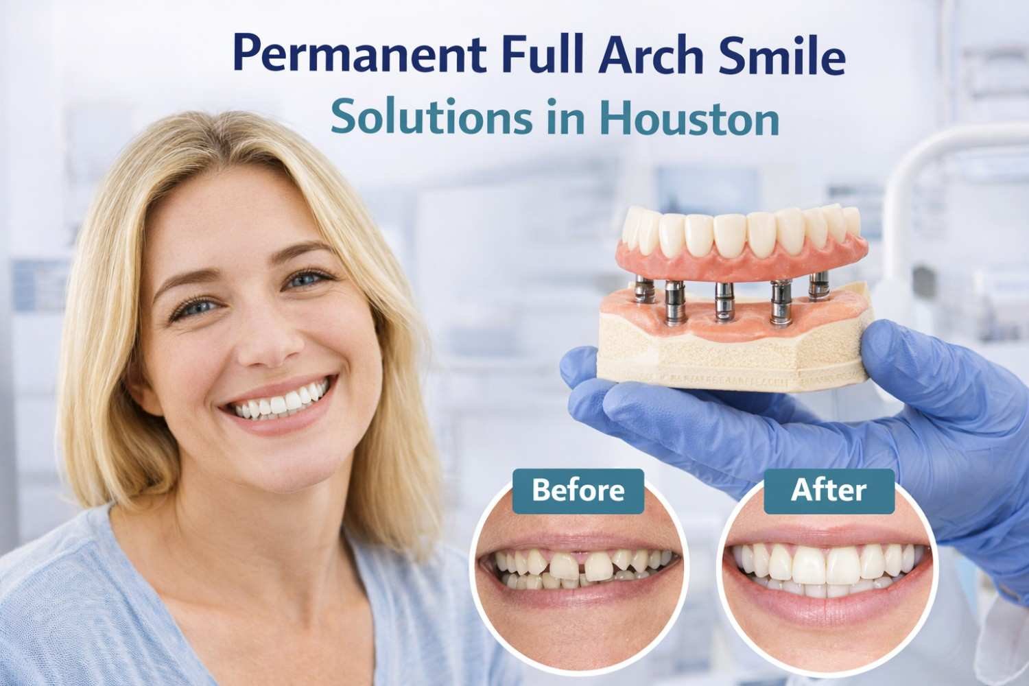 all-on-x implant dentures in Houston